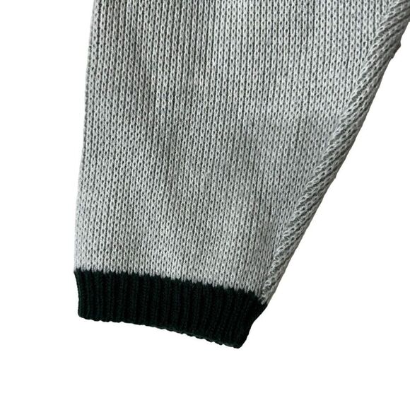 Split 500‎ Mens Geometric Knit Sweater L Green & Gray - Picture 9 of 16